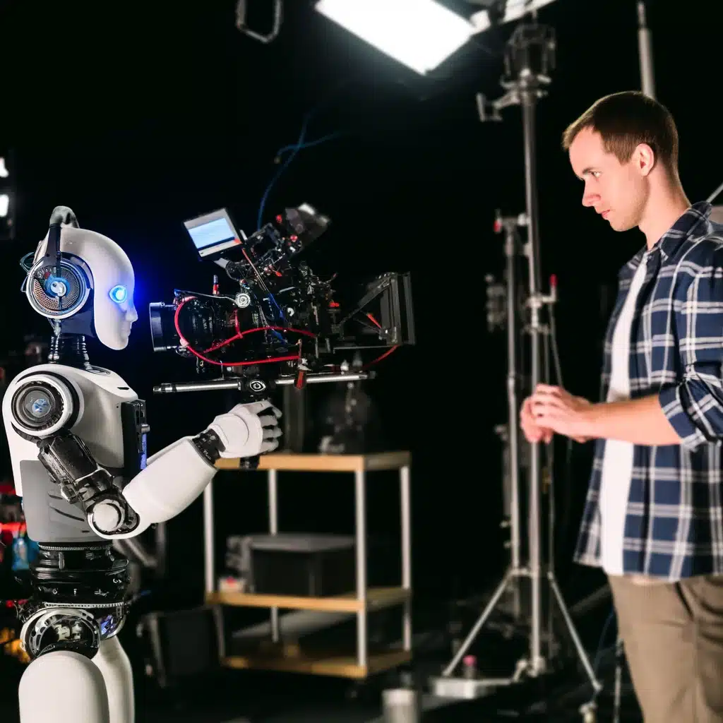 KI bei der Filmproduktion. Ein Roboter übernimmt die Kamera